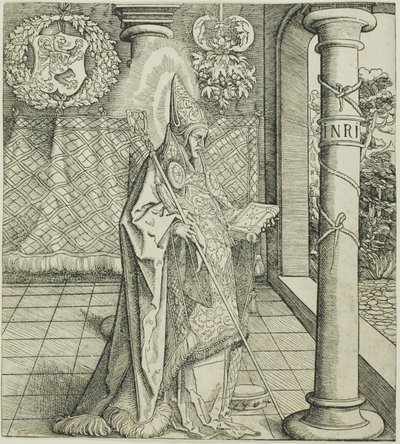 Saint Emesbertus, från Saints Connected with House of Habsburg av Leonhard Beck