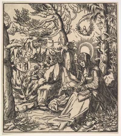 Saint Ita av Toggenburg, från Habsburgs heliga, 1516-18. av Leonhard Beck