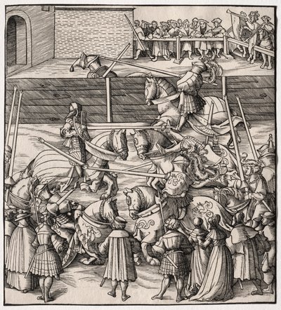 Konsten att tornerspela och luta, 1513-1518. av Leonhard Beck