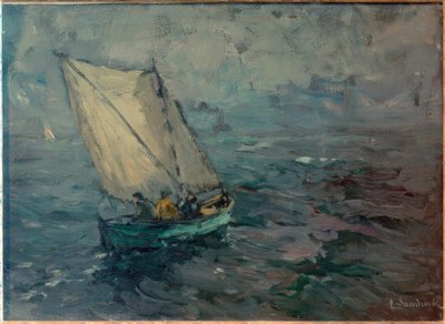 Fiskare med spritsail av Leonhard Sandrock