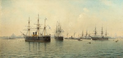 Kryssarna Minin och Kronstadt av Leonid Demyanovich Blinov