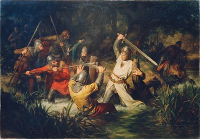 Rudolf av Habsburg i livsfara, 1872. av Leopold Edler von Löffler Radymno