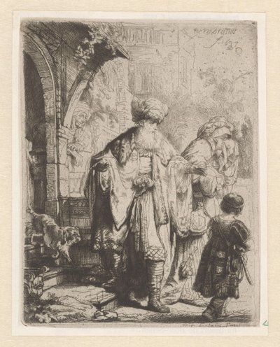 Abraham drev ut Hagar och Ismael av Leopold Flameng