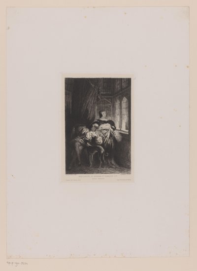 Dubbelporträtt av Margareta av Valois och Frans I av Frankrike Marguerite de Navarre och François Ier (titel på objektet) av Leopold Flameng