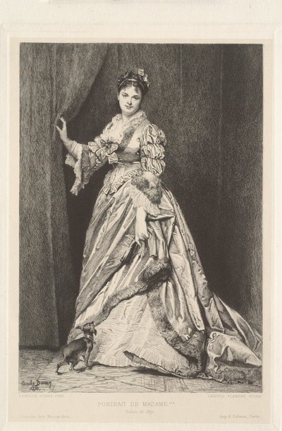 Porträtt av madame *** av Leopold Flameng
