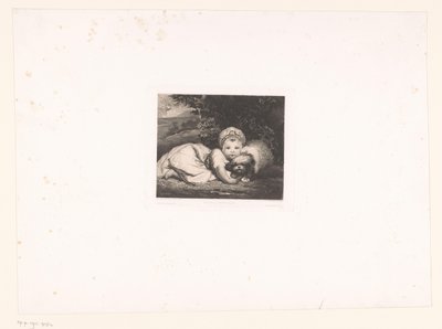 Prinsessan Sophia Matilda av Gloucester med sin hund av Leopold Flameng