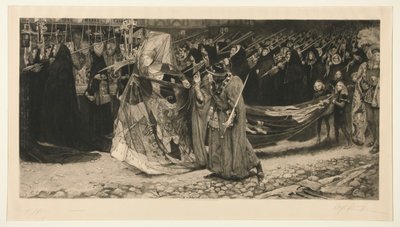 Richard, hertig av Gloucester, och Lady Anne av Leopold Flameng