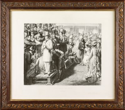 The Road to Ruin: Ascot (etsning) av Leopold Flameng