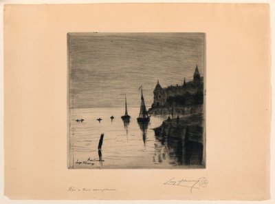 Utsikt över Amsterdam av Leopold Flameng