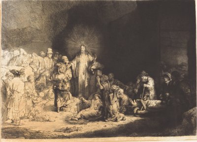 Christ Preaching (The Hundred Guilder Print) av Leopold Flameng after Rembrandt van Rijn