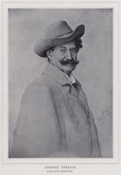 Johann Strauss den yngre, österrikisk kompositör av Leopold Horovitz