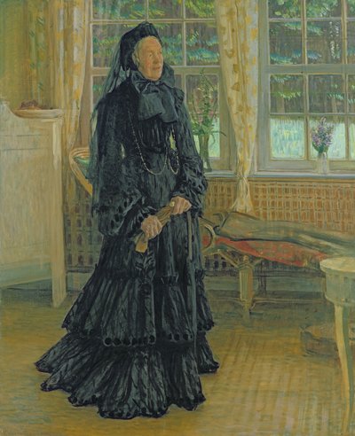 Marie Zacharias (1828-1907) Regnig dag, 1904 av Leopold Karl Walter von Kalckreuth