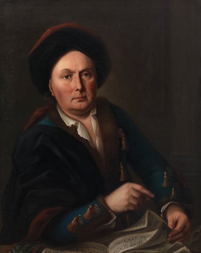 Porträtt av sångaren Ludwig Lodewijk van Beethoven 1712-1773..., 1773. av Leopold Radoux