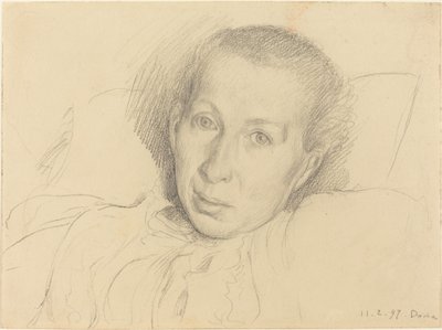 Konstnärens syster, Marie von Kalckreuth av Leopold von Kalckreuth