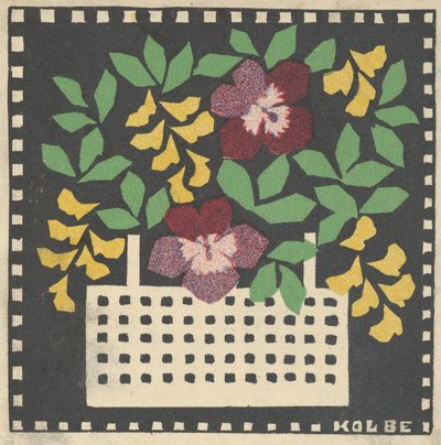 Korg med blommor, 1907. av Leopoldine Kolbe