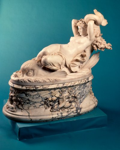 Galatea rider på en delfin, ca 1880 av Leopoldo Ansiglione
