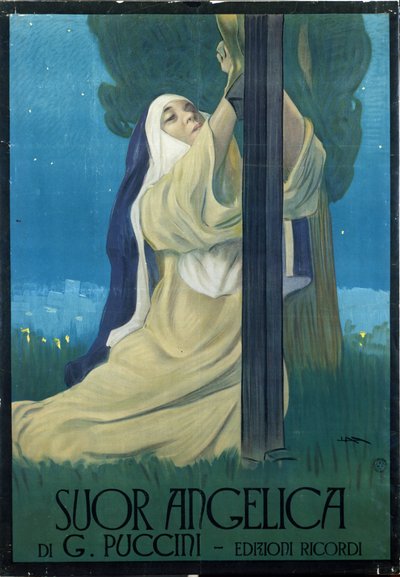 Opera "Suor Angelica" (Syster Angelica) av Giacomo Puccini av Leopoldo Metlicovitz