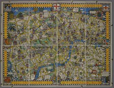 "Genom att betala oss dina öre" - eller "Wonderground Map of London Town" av Leslie MacDonald (1884 1947) Gill