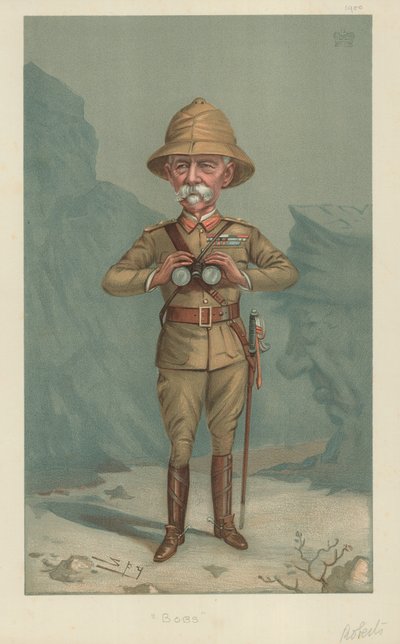 Fältmarskalk Lord Roberts, Bobs, 21 juni 1900, Vanity Fair-tecknad film av Leslie Matthew Ward