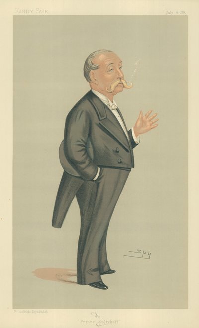 HSH Prince Demtrey Soltykoff, Prince Soltykoff, 6 juli 1889, Vanity Fair tecknad film av Leslie Matthew Ward