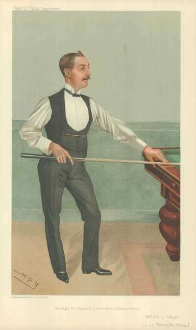 Harry W Stevenson, Han kan vara mästare om det fanns ett mästerskap, 25 maj 1905, Vanity Fair tecknad film av Leslie Matthew Ward