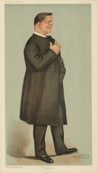 James Edward Cowell Weldon, The Bishop-Designate of Calcutta, Calcutta, 17 november 1898, Vanity Fair-tidning. av Leslie Matthew Ward