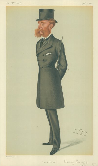Lord Dorchester, The Turf, 24 mars 1877, tecknad serie Vanity Fair av Leslie Matthew Ward