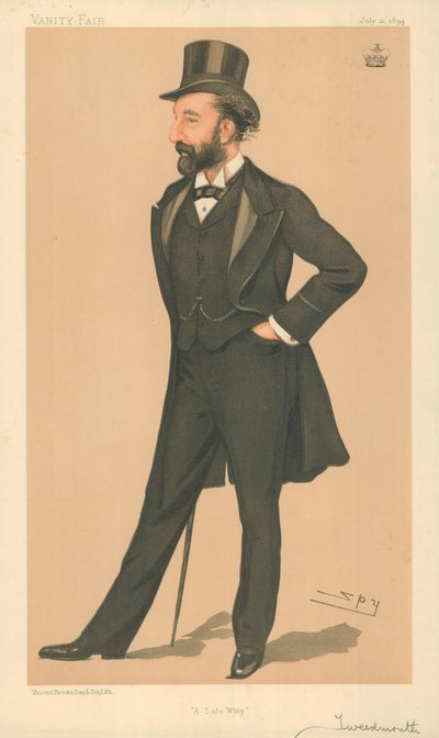 Lord Tweedmouth, A late whip, 12 juli 1894, Vanity Fair-tecknad film av Leslie Matthew Ward