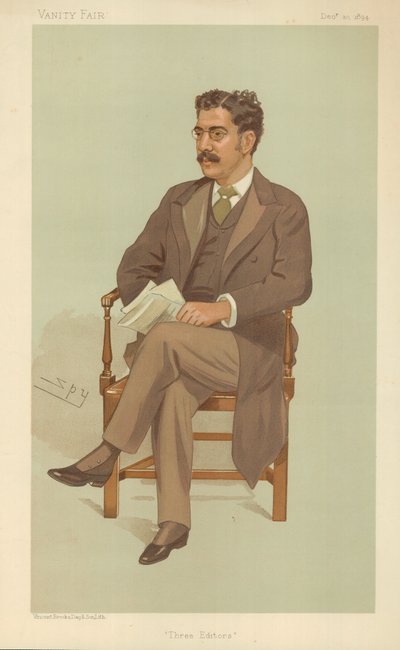 Mr Clement King Shorter, Three Editors, 10 december 1894, Vanity Fair-tecknad serie av Leslie Matthew Ward