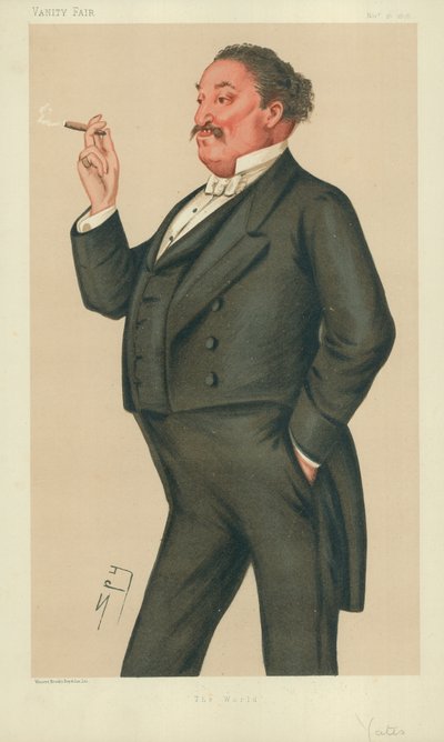 Mr Edmund Hodgson Yates, The World, 16 november 1878, tecknad serie Vanity Fair av Leslie Matthew Ward