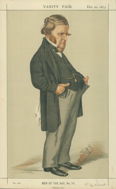 Mr Edward Matthew Ward, historisk konst, 20 december 1873, tecknad serie Vanity Fair av Leslie Matthew Ward