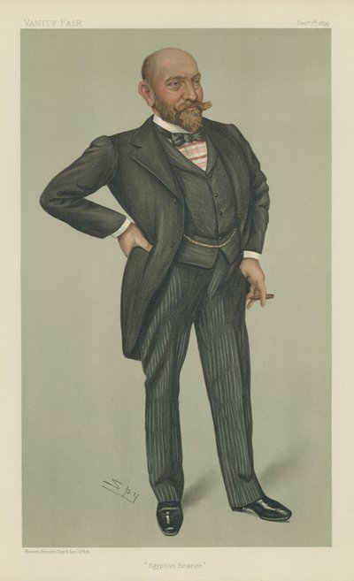 Mr Ernest Cassel (färg litho) av Leslie Matthew Ward