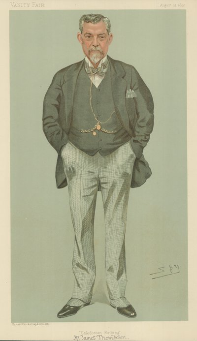 James Thompson, Caledonian Railway, 15 augusti 1895, Vanity Fair-karikatyr. av Leslie Matthew Ward