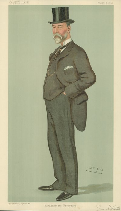 Mr Samuel Whitbread, parlamentariskt förfarande, 8 augusti 1895, Vanity Fair-tecknad serie av Leslie Matthew Ward