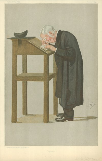 Mr W A Spooner, Spooner, 21 april 1898, tecknad serie Vanity Fair av Leslie Matthew Ward