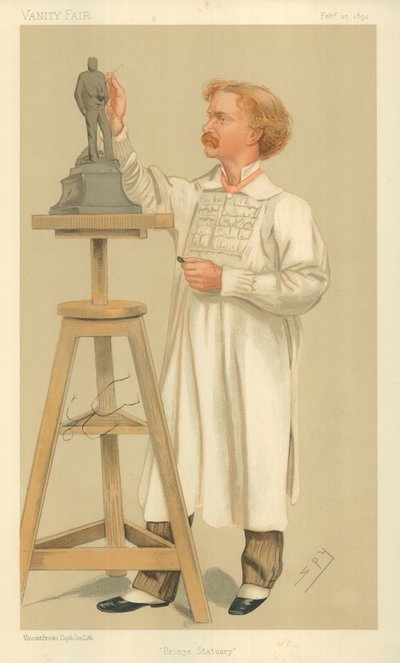 William Hamo Thornycroft, bronsstaty, 20 februari 1892, Vanity Fair-karikatyr. av Leslie Matthew Ward