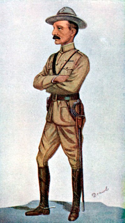 Robert Baden-Powell, engelsk soldat, 1900. av Leslie Matthew Ward