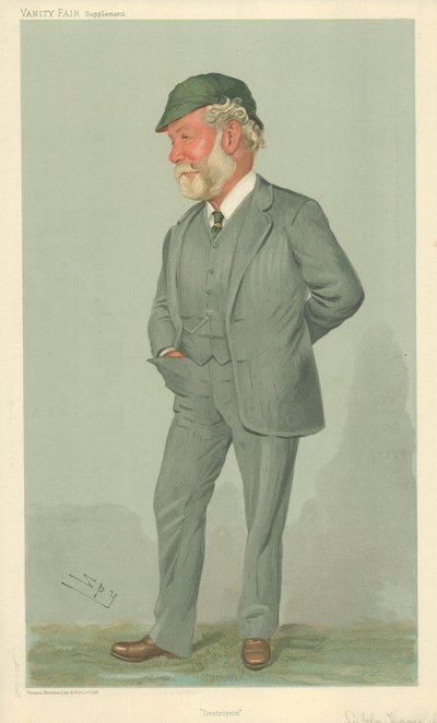 Sir John Isaac Thornycroft, Destroyers, 19 januari 1905, Vanity Fair-tecknad film av Leslie Matthew Ward