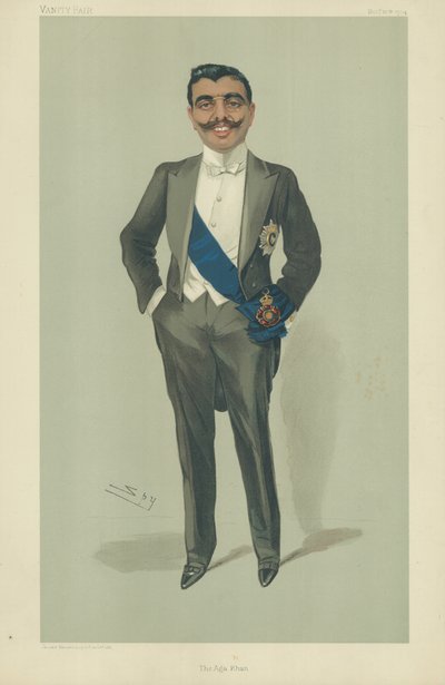 The Aga Khan, 10 november 1904, Vanity Fair-tecknad serie av Leslie Matthew Ward