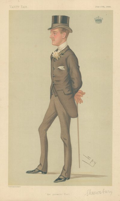 Earlen av Shrewsbury och Talbot, The Premier Earl, 17 juli 1880, Vanity Fair-karikatyr. av Leslie Matthew Ward