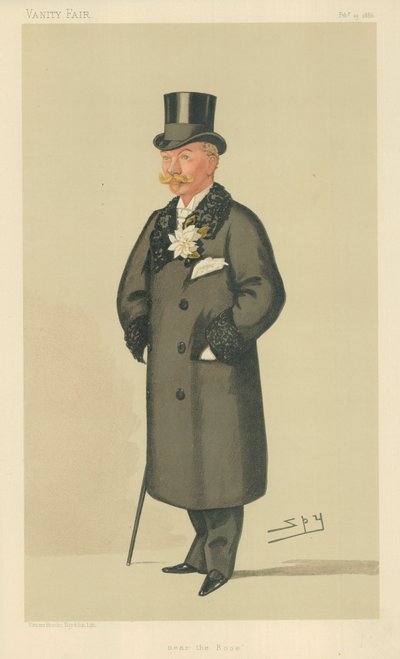 The Hon Harry Tyrwhitt-Wilson, Near the Rose, 13 februari 1886, Vanity Fair tecknad film av Leslie Matthew Ward