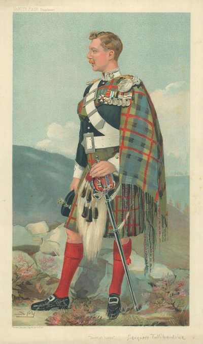 The Marquis of Tullibardine, Scottish Horse, 23 mars 1905, Vanity Fair tecknad film av Leslie Matthew Ward