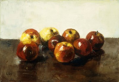 Ett stilleben av äpplen, av Lesser Ury