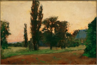 Kvällsstämning över det rhenska landskapet av Lesser Ury