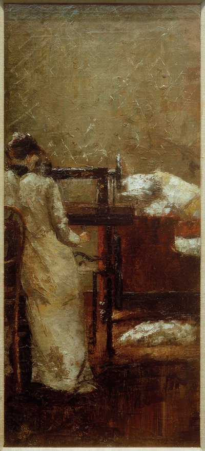 Kvinna vid symaskinen av Lesser Ury