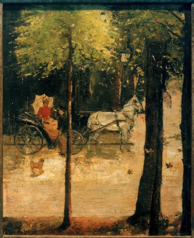 Våren i Tiergarten (Damen i vagnen) av Lesser Ury