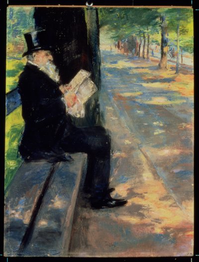 Gentleman in a Zoo, ca 1900 av Lesser Ury