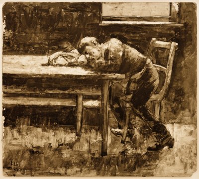 Sovande arbetare av Lesser Ury