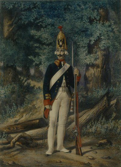 Grenadier vid Preobrazhensky-regementet 1800, 1840-talet av Lev Alexandrovich Belousov