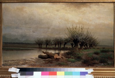 Vår (vår). Målning av Lev Lvovich Kamenev (1833-1886), olja på duk av Lev Lyvovich Kamenev